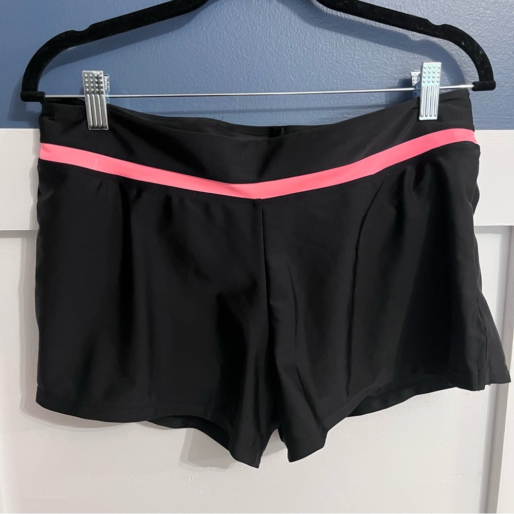ZeroXPosur Swim Shorts Bottoms Women's Medium Black Coral 2.75" Inseam Lined
